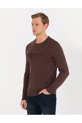 Pierre Cardin Erkek Açık Kahverengi Triko Kazak 50259797-vr160 Açık Kahverengi