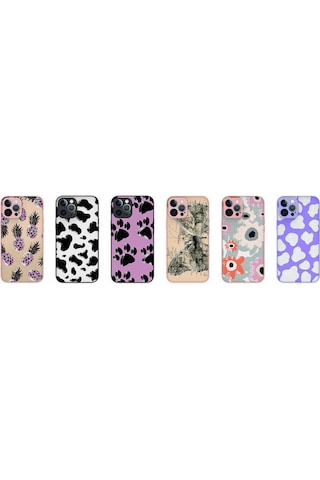 Apple Uyumlu iPhone 12 Pro Max Kılıf Desenli Kamera Korumalı Parlak Zor