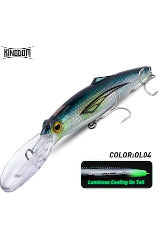 Krallık Kingpro Om145/160 Trolling Lures İçin Minnow Wobblers 74g Deniz Balıkçılığı Cazibesi İçin Büyük Yapay Yüzen Balıkçılık Jerkbait