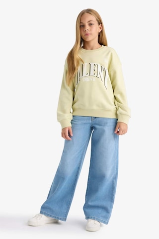 Defacto Kız Çocuk Relax Fit Bisiklet Yaka Baskılı Sweatshirt E6760a825augn1236 Yeşil
