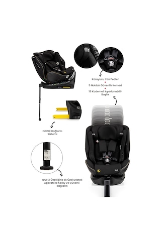 Kanz Highline Pro İ-size Oto Koltuğu Siyah