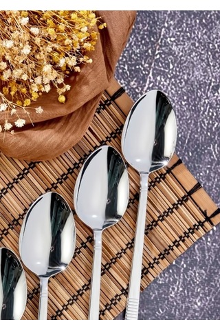 Cooker 6'lı Heybeli Paslanmaz Çelik Yemek Kaşığı Ckr2164 Çelik