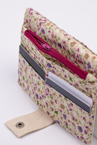 Fabric Craft Bag Kadın Cüzdanı, Kişiselleştirilebilir İsimli, Nakışlı Kanvas Kumaş Siyah - Krem