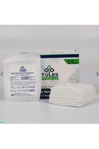 Tules 7,5x7,5 Nonwoven Steril Emici Kompres 10 Kutu 1000 Adet