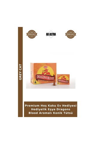 Premium Hoş Koku Ev Hediyesi Hediyelik Eşya Dragons Blood Aromalı Konik Tütsü