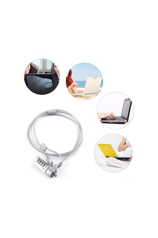 Shineyee Laptop Anti-canavar Kilit: 110cm Çelik Kablo, 4-hane Yeniden Ayarlanabilir Şifre, Tüm Dizüstü Ve Masaüstü Bilgisayarlarda Uyumlu