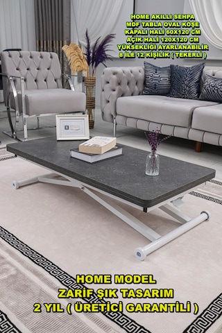 Home Üst Tabla Mdf Kartal Oval Köşe Alt Beyaz