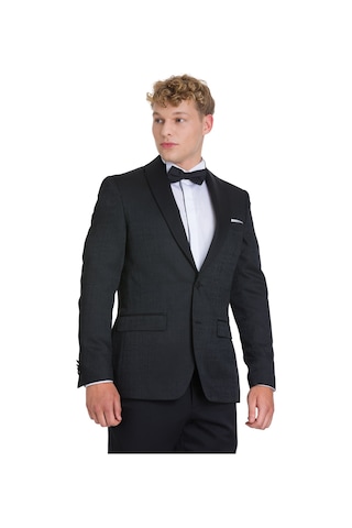 Hatemoğlu Siyah Slim Fit Çıkma Sivri Yaka Klasik Damatlık 36035 Siyah