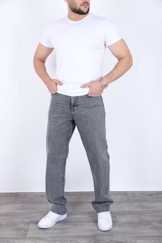 Blayn Jeans Erkek Antrasit Baggy Kot Pantolon - Geniş Kalıp Günlük Rahat Denim Jean Arsenik Gri