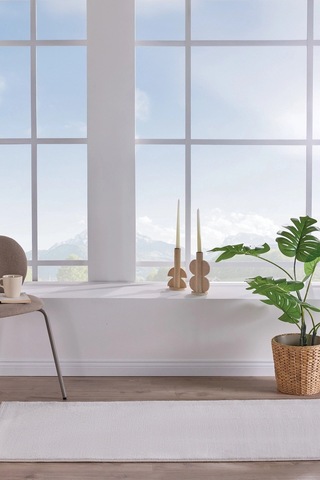 Textured Yolluk Halı 160x230 Cm Krem