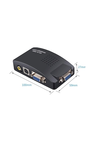 Aghbilgisayar Video To Vga Converter Rca Kompozit Av S-Video - Vga Dönüştürücü