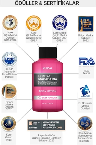 Kundal Honey & Macadamia Pure Body Lotion Baby Powder 100 ML