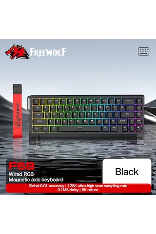 F68 Pro Oyun Klavyesi Manyetik Switch 3 Modlu Kablosuz Bluetooth Kablolu, 8k/1k Rgb Klavye