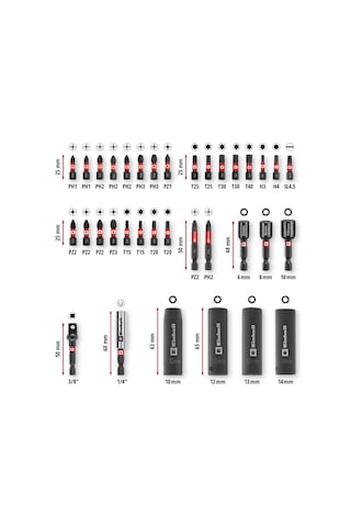 Einhell M-CASE 35 Parça Bits ve Lokma Uç Seti - 49109230