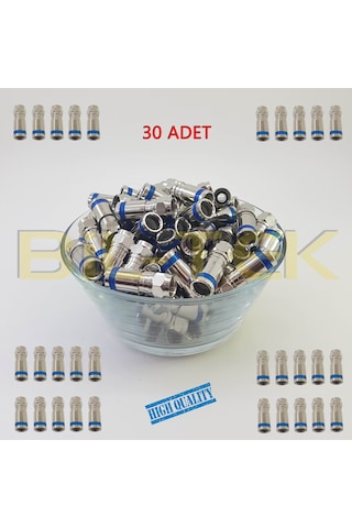 Digitürk Rg6 Sıkmalı F Konnektör - 30 Adet