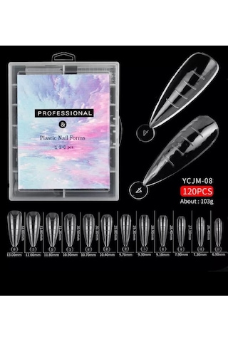 Ellea Nail 120' Li Stıletto Poly Gel Tips Kalıp Form