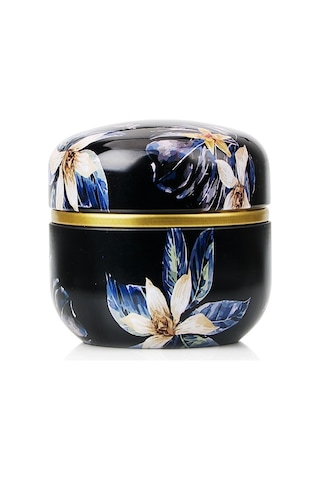 Sones Hoomın Çay Kutusu Çay Kavanozu Saklama Tutucu Çay Kutuları Matcha Kabı Mini Kahve Tozu Düzenleyici Kutular Çok İşlevli Yuvarlak Metal, Renk: Moshan Çiçeği