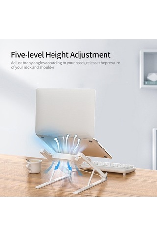 Ebitda Cbtx Katlanabilir Laptop Standı - Soğutma Fanlı - 5 Seviyeli Ayarlanabilir