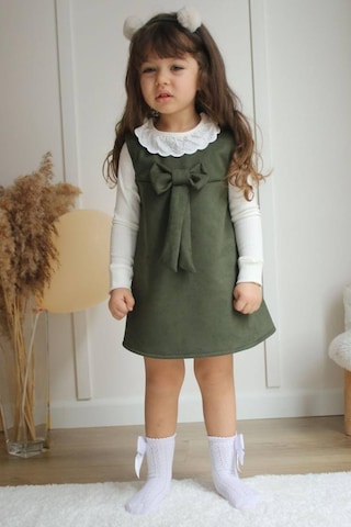 Kız Çocuk Süet Elbise Bluz Tarz Takım 001