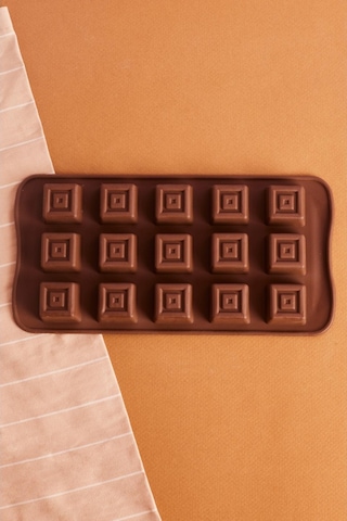 Silikon Çikolata Kalıbı Buzluk Kare Buz Kalıbı Pratik 21x10 Cm
