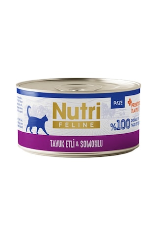 Nutri Feline Adult Pate 70gr Tavuk Etli &somonlu 6 Adet Yaş Yetişkin Kedi Maması