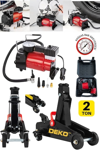 Deko Turkey 7310krk 2ton Timsah Kriko Ve Lastik Şişirme Pompası