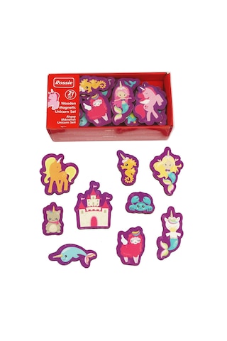 Rossie Mıknatıslı Ahşap Unicorn Figürler