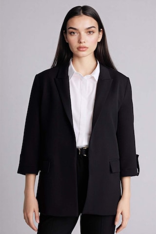 Defacto Regular Fıt Ceket Yaka Blazer Ceket G7818ax26spbk81 Siyah-bk81