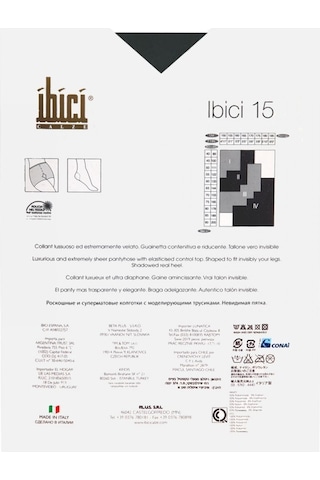 Kifidis Ibici 15 Den-külotlu Çorap Siyah / Nero 3