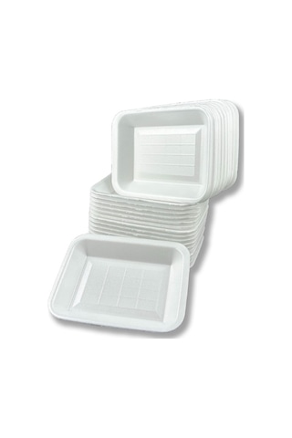 500gr Köpük Tabak Kap - Kasap Kabı Et Tabağı 50 Adet