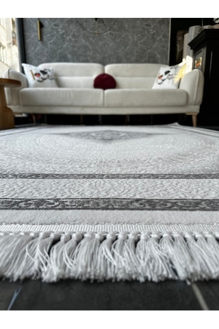 Elegance Halı Salon, Oturma, Yatak Odası Halısı Desen Kodu 90819-095 Beyaz-gri