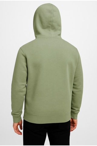 Axxel Erkek Yeşil Fermuarlı Kapüşonlu Sweatshirt-w590 Yeşil 3 İplik Şardonlu