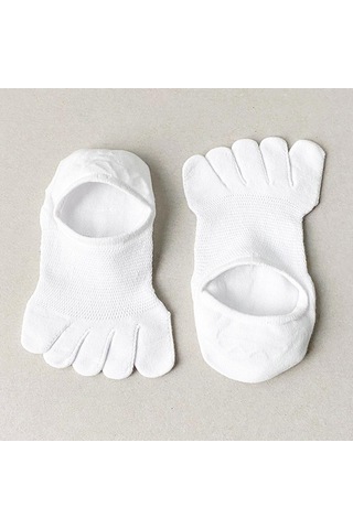 Homyl Koşu Sporları Için Beş Parmak Çorap Hafif Kaymaz İnce Beyaz