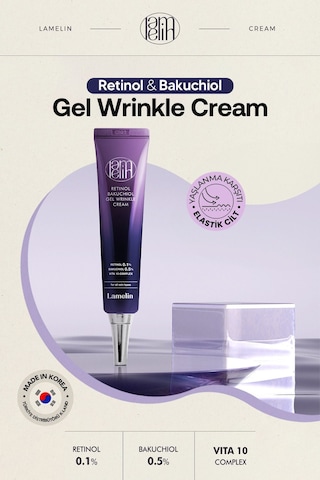 Lamelin Retinol ve Bakuchiol İçeren ve Leke Jel Krem Lamelin Retinol Bakuchiol 30 ML