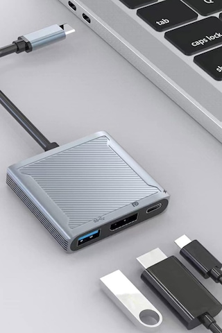 Typec Display Port Hub Adapter Typec To Displayport Pd100w Şarj Adaptörü 3in1 Çevirici