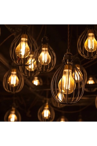 Şeffaf Cam A60 Rustik Led Filament Ampul 4w E27 Gün Işığı Vintage