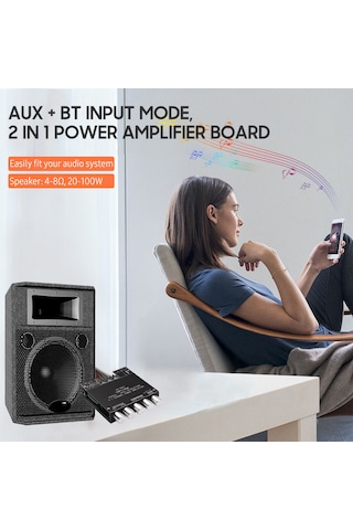 Teltree Bt 5.0 2.1 Kanal Hoparlör Güçlendirici Modülü - 50wx2 + 100w, Aux + Bluetooth Girişi, Tonalite Ve Taban Ayarlı, Dıy Kit