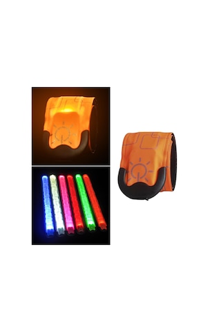 Homyl Açık At Binme Koşu Için Led Ayak Bileği Turuncu Turuncu