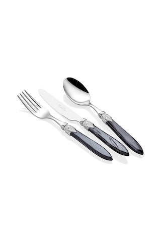Rıvadoss Lauro Chrome Siyah 75 Parça Çatal Bıçak Seti Diğer