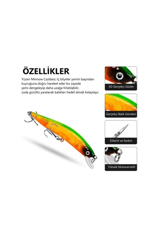 MSO Olta Balıkçılık Minnow 10cm 8gr Rapala Yapay Yem