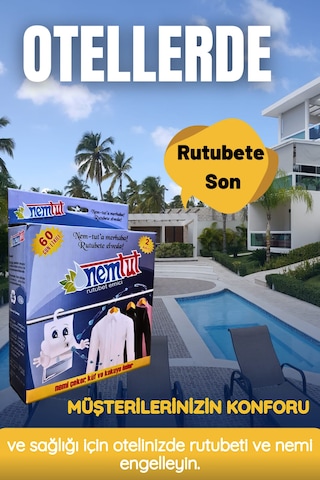 Nemtut Otel ve Konaklama Yerlerine Özel Kötü Koku Nem Rutubet Tutucu