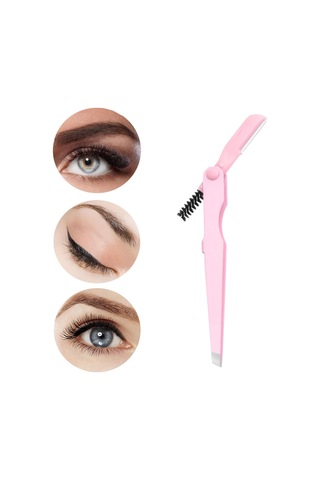 Homyl Kaş Cımbızı Paslanmaz Alet 4mm Düz Uçlu Cımbız Çok Pembe