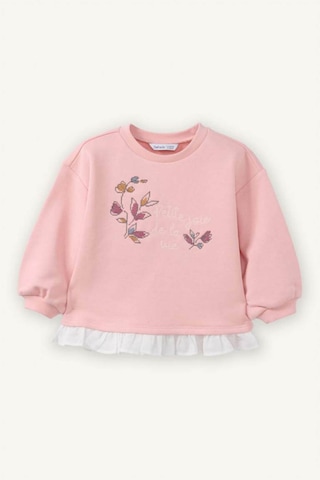 Defacto Fırfır Detaylı Çiçekli Sweatshırt Kız Bebek G8046A526SP