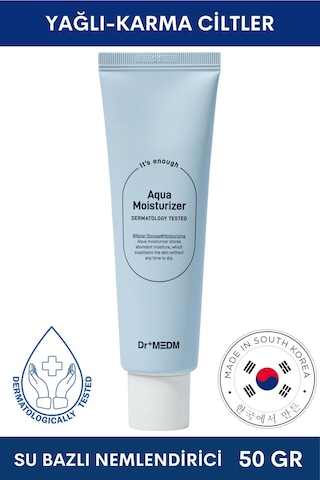 Dermal Dr+ Medm Facial Aqua Yağlı ve Karma Cilt Nemlendirici Krem 50 G