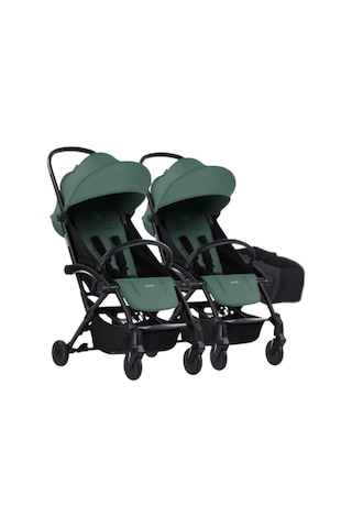 Bumprider Connect³ İkiz Bebek Arabası / Black - Olive & Yan Düzenleyici + Çanta