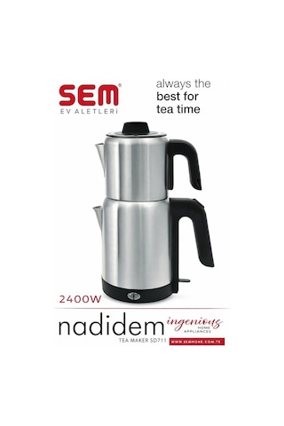 Sem 2400w Çaycı Sem Elektrikli Semaver Paslanmaz Çelik Elektrikli Semaver