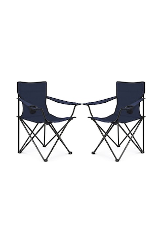 Walke Katlanabilir Taşıma Çantalı Kamp - Piknik - Plaj Sandalyesi 2'li - Mavi