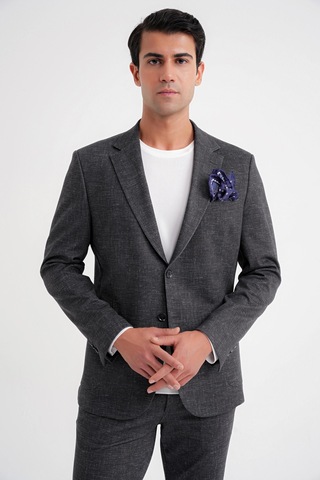 C 701 Ceket Regular Fit Siyah-1 Siyah