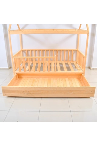 Markaawm Markaawm Montessori Çocuk Yatak Yavrulu Çekmeceli 90X190 Karyola Akçaağaç