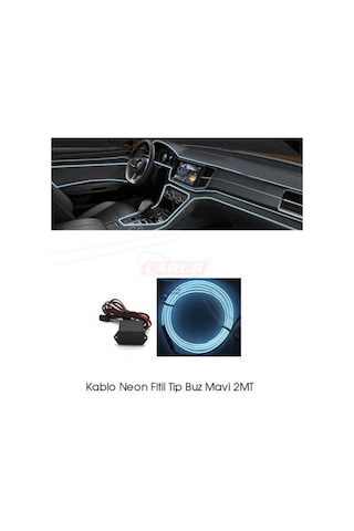 Carub İp Neon Araç İçi Torpido Ledi Esnek 2 Metre 12v Buz Mavisi Br4327558